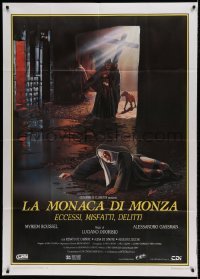 5w119 DEVILS OF MONZA Italian 1p '87 wild Piero nunsploitation art of nun & creepy guy with cross!