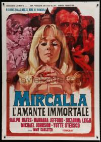 5w148 LUST FOR A VAMPIRE Italian 1p '72 Ralph Bates, Suzanna Leigh, different montage art!