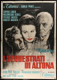 5w078 CONDEMNED OF ALTONA Italian 2p '62 art of Sophia Loren, Maximilian Schell & Fredric March!