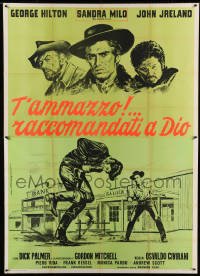 5w100 TRUSTING IS GOOD...SHOOTING IS BETTER Italian 2p '68 cool spaghetti western art!