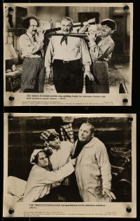 5x987 THREE STOOGES 2 TV from 8x10 to 8x10.25 stills '62 wacky Moe, Larry & Curly!