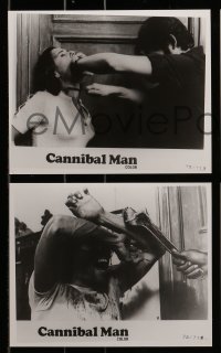 5x466 CANNIBAL MAN 6 8x10 stills '73 Le semana del asesino, cool Spanish giallo, horror images!