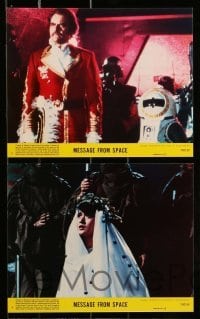 5x041 MESSAGE FROM SPACE 8 8x10 mini LCs '78 Kinji Fukasaku, cool outer space images!