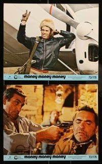 5x042 MONEY MONEY MONEY 8 8x10 mini LCs '73 Claude Lelouch, wacky images of Lino Ventura!