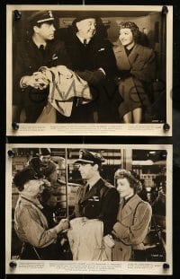 5x225 PRACTICALLY YOURS 12 8x10 stills '44 Claudette Colbert, Air Force pilot Fred MacMurray!