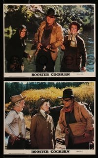 5x094 ROOSTER COGBURN 5 8x10 mini LCs '75 great images of cowboy John Wayne & Katharine Hepburn!