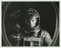 5y193 KEIR DULLEA signed 11x14 REPRO still '68 close up in space suit from 2001: A Space Odyssey