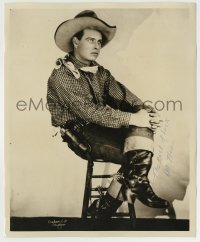 5y716 AL HOXIE signed 8.25x10 REPRO still '70s great cowboy portrait by Chateau Studios of LA!
