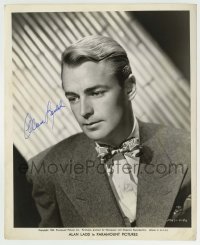 5y287 ALAN LADD signed 8.25x10 still '43 great portrait in suit & bow tie by Whitey Schafer!