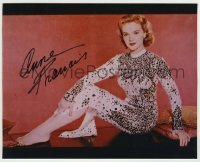 5y588 ANNE FRANCIS signed color 8x10 REPRO still '99 portrait of the sexy Forbidden Planet star!