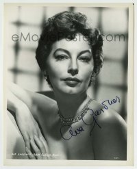 5y300 AVA GARDNER signed 8x10.25 still '50s incredible c/u of the beautiful actress with diamonds!