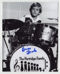 5y734 BRIAN FORSTER signed 8x10 REPRO still '80s The Partridge Family drummer when he was a kid!