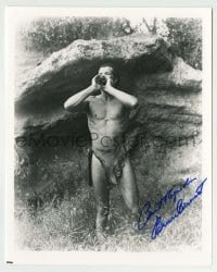 5y736 BRUCE BENNETT signed 8x10 REPRO still '80s great close up as Tarzan doing his famous call!