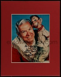 5y577 BUFFALO BOB SMITH matted signed color 7x9 REPRO still '80s the Howdy Doody ventriloquest!
