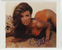 5y603 CARMEN ELECTRA signed color 8x10 REPRO still '00s super sexy swimsuit portrait on the beach!