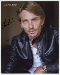 5y270 CHARLES BAKER signed color 8x10 publicity still '00s the Breaking Bad actor in leather jacket