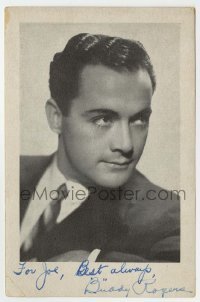 5y317 CHARLES BUDDY ROGERS signed 4.75x7.25 still '30s head & shoulders portrait of the leading man!