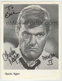 5y079 CHARLES NAPIER signed 8.5x11 publicity still '90s great close up when he was in Rambo II!