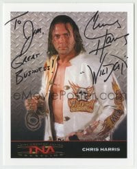 5y272 CHRIS HARRIS signed color 8x10 publicity still '00s the professional WCW & TNA wrestler!