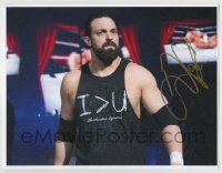 5y198 DAMIEN SANDOW signed color 8.5x11 REPRO still '00s great close up of the WWE wrestler!