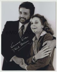 5y756 DAVID HEDISON signed 8x10 REPRO still '90s smiling & bearded with his pretty co-star!