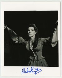 5y762 DEBRA PAGET signed 8x10 REPRO still '80s great close up in the dark from The Haunted Palace!