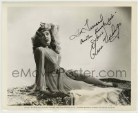 5y341 ELENA VERDUGO signed 8.25x10 still '45 great sexy posed portrait from The Frozen Ghost!