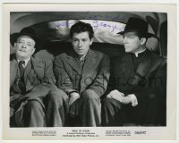 5y348 FARLEY GRANGER signed 8x10.25 still '50 in car with priest Dana Andrews from Edge of Doom!