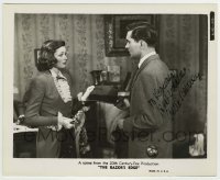 5y354 GENE TIERNEY signed 8.25x10 still '46 close up with Tyrone Power in The Razor's Edge!