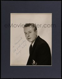 5y579 GEORGE GOBEL matted signed 7.5x9.5 REPRO still '60s great head & shoulders portrait!