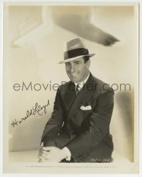 5y364 HAROLD LLOYD signed 8x10.25 still '35 great portrait without his trademark glasses, Milky Way