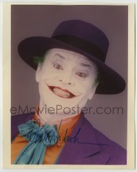5y635 JACK NICHOLSON signed color 8x10 REPRO still '90s in costume as the Joker from Batman!