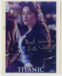 5y650 KATE WINSLET signed color 8x10 REPRO still '98 great sexy portrait from Titanic!