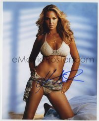 5y651 KATHERINE HEIGL signed color 8x10 REPRO still '00s sexy cheesecake portrait in swimsuit!