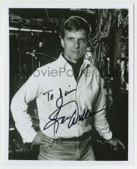 5y795 KEIR DULLEA signed 8x10 REPRO still '80s waist-high close up with his hand on his hip!