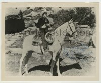5y796 KEN MAYNARD signed 8x10 REPRO still '66 portrait of the cowboy star on his horse Tarzan!