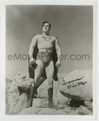 5y800 KIRK ALYN signed 8.25x10 REPRO still '80s great full-length portrait in Superman costume!