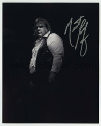 5y830 MEAT LOAF signed 8x10 REPRO still '00s great moody portrait standing in the shadows!