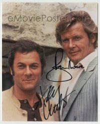 5y671 PERSUADERS signed color 8x10 REPRO still '71 by BOTH Tony Curtis AND Roger Moore!