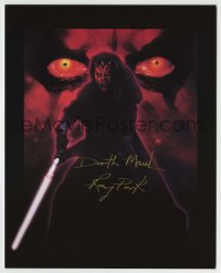 5y676 RAY PARK signed color 8x10 REPRO still '00s cool image as Darth Maul from Star Wars Episode I