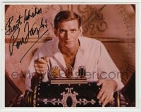 5y683 ROD TAYLOR signed color 8x10 REPRO still '80s on the classic Time Machine scene from LC!