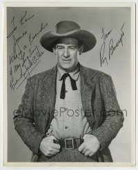5y859 ROY BARCROFT signed 8x10 REPRO still '60s great waist-high portrait in western costume!