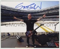 5y691 SCOTT IAN signed color 8x10 REPRO still '00s Anthrax guitarist on stage in empty stadium!