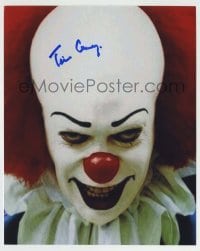5y705 TIM CURRY signed color 8x10 REPRO still '00s as creepy clown Pennywise in Stephen King's It!