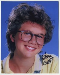 5y709 TRACEY GOLD signed color 8x10 REPRO still '80s in costume as Carol Seaver from Growing Pains!