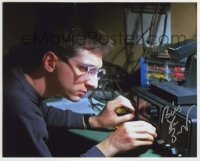 5y265 BILLY VAN ZANDT signed color 8x10 still '90S great close up with radio equipment from Taps!