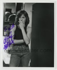5y803 KRISTY McNICHOL signed 8x10 REPRO still '80s c/u smoking in bathroom from Little Darlings!