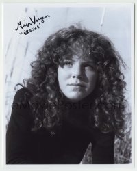5y773 GIGI VORGAN signed 8x10 REPRO still '80s close up in black sweater as Brooke in Jaws 2!