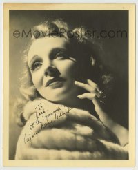 5y468 VIRGINIA BRUCE signed deluxe 8x10 still '30s portrait when she was married to John Gilbert!