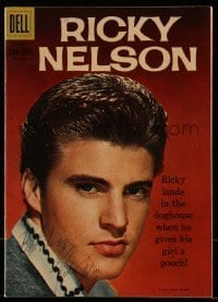 5y058 RICKY NELSON signed comic book '60 on the cover of the July/September issue of his comic!